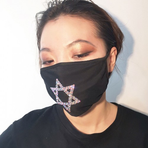 3pcs fashion rhinestones Reusable face masks for unisex party night club stage performing photos shooting face masks 